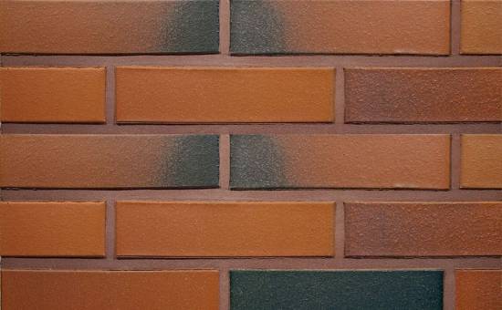 Кирпич облицовочный керамический полнотелый Terca Red flame редуцированный гладкий, 250*120*65 мм